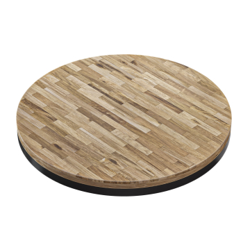 MASSIV-STEEL | Tablero macizo Bistro | Ø60cm | roble