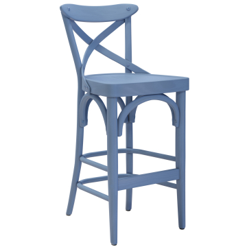 Maudez | Bugholz Barhocker | Holz | Blau | Bugholz