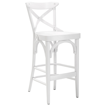 Maudez | Bugholz Barstol | Træ | Hvid | Bugholz