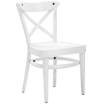 MAUDEZ | Silla de madera curvada | Madera | Blanco | Madera curvada