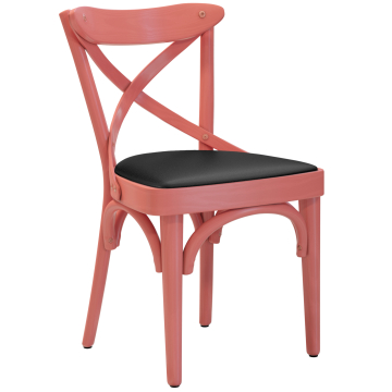 Maudez | Silla de madera curvada | Madera / Cuero | Rosa | Madera curvada