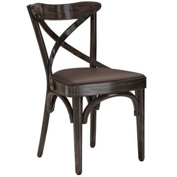 Maudez | Bugholzstuhl | Holz / Leder | Wenge / Braun | Bugholz