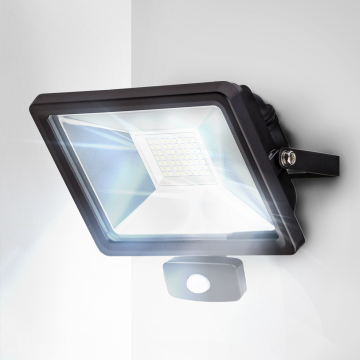 MAX | LED flomlys | bevegelsessensor | 50W | 6000K | kald hvit