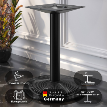 MAXIM | Bistro table frame | Black | Base: Ø 45 cm | Column: 7.6 x 76 cm