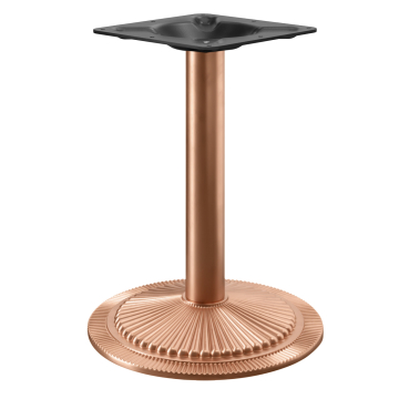MAXIM | Rama stołu bistro | Miedź | Podstawa: Ø 55 cm | Kolumna: 7,6 x 76 cm