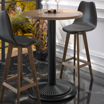MAXIM | Telaio del tavolo da bar bistrot | Nero | Piede: Ø 45 cm | Colonna: 7,6 x 109 cm