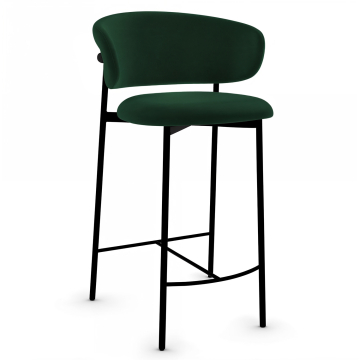 Maya | Taburete de bar de hotel | Terciopelo | Verde