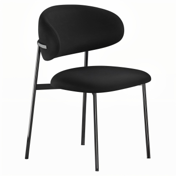 Maya | Fauteuil hôtel | Cuir | Noir