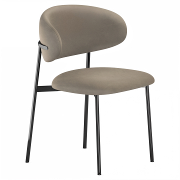 Maya | Hotelstol | Samt | Taupe