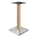 MADRID | Structure de table de bar bistro | Acier inoxydable/Chêne | Hauteur : 105 cm | Colonne : 8 