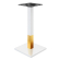 MADRID | Piètement de table haute de style bistro | Blanc/Or | Hauteur : 105 cm | Colonne : 6 x 6 cm