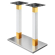 MADRID | Bistro Double Standing Table Frame | Stainless Steel/White/Gold | Height: 104 cm | Column: