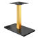 MADRID | Base de mesa de bistró | Negro/Oro | Altura: 71 cm | Columna: 8 x 8 cm | Placa de base: 40