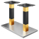MADRID | Soporte doble para mesa de bistró | Acero inoxidable/Oro/Negro | Altura: 72 cm | Base de la