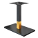 MADRID | Bastidor de mesa para bistró | Negro/Oro | Altura: 71 cm | Columna: 6 x 6 cm | Placa base: