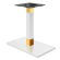 MADRID | Bistro bordställ | Vitt/Guld | Höjd: 72 cm | Stolpe: 8 x 8 cm | Grundplatta: 40 x 70 cm