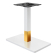 MADRID | Estructura para mesa de bistró | Blanco/Oro | Altura: 72 cm | Columna: 6 x 6 cm | Base: 40
