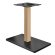 MADRID | Base para mesa de bistró | Negro/Roble | Altura: 72 cm | Columna: 6 x 6 cm | Placa de base: