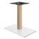 MADRID | Bastidor para mesa de bistró | Blanco / Roble | Altura: 71 cm | Columna: 8 x 8 cm | Placa b