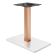 MADRID | Estructura para mesa bistró | Blanco/Cobre | Alto: 71 cm | Columna: 6 x 6 cm | Base: 40 x 7