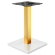 MADRID | Bistro Table Frame | White/Gold | Height: 71 cm | Column: 8 x 8 cm | Base Plate: 40 x 40 cm