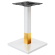 MADRID | Estructura para mesa de bistró | Blanco/Dorado | Altura: 72 cm | Columna: 6 x 6 cm | Base: