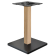 MADRID | Base de mesa de bistró | Negro / Roble | Altura: 71 cm | Columna: 6 x 6 cm | Base de apoyo: