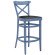 MAUDEZ | Bugholz Barhocker | Holz / Leder | Blau | Bugholz