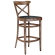 MAUDEZ | Bugholz Barhocker | Holz / Leder | Vintage Old Patina | Bugholz