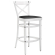 MAUDEZ | Sgabello Barhocker in Legno | Legno / Pelle | Bianco
