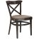 MAUDEZ | Silla de haya curvada | Madera / Cuero taupe | Wenge | Haya curvada