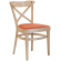 MAUDEZ | Buisframesstoel | Hout / Fluweel Oranje | Eiken | Buisframes