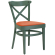 MAUDEZ | Buisstoel | Hout / Fluweel Oranje | Groen | Buisstoel