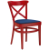 MAUDEZ | Chaise en noyer | Bois / Velours bleu | Rouge | Bugholz