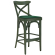 Maudez | sgabello da bar in legno curvato | legno / velluto | verde oliva / verde | legno curvato