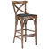 Maudez | Bugholz Barhocker | Holz / Samt | Vintage Old Patina / Schwarz | Bugholz