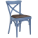 Maudez | Bugholzstuhl | Holz / Leder | Blau / Braun | Bugholz