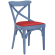 Maudez | Bugholzstuhl | Holz / Leder | Blau / Rot | Bugholz