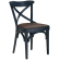 Maudez | Chaise en bois bentwood | Bois / Cuir | Bleu foncé / Marron | Bugholz