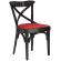 Maudez | Chaise en contreplaqué | Bois / Cuir | Noir / Rouge | Contreplaqué