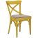 Maudez | Bugholzstuhl | Holz / Samt | Gelb / Taupe | Bugholz