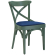 Maudez | Fauteuil en bois courbé | Bois / Velours | Vert / Bleu | Bois courbé