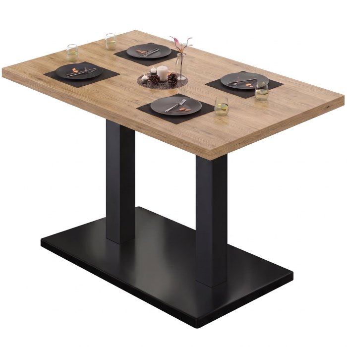 MBM | Bistro Bord | 120 x 70 x 74,5 cm | Melamin | Eg / Sort