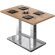 MBM | Bistro Tisch | 120 x 70 x 74,5 cm | Melamin | Eiche / Edelstahl