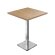 MBM | Bistro Høj bord | 70 x 70 x 107,5 cm | Melamin | Eg / Rustfri stål