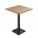 MBM | Bistro Stehtisch | 70 x 70 x 107,5 cm | Melamin | Eiche / Schwarz