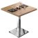 MBM | Bistro Tisch | 70 x 70 x 74,5 cm | Melamin | Eiche / Edelstahl