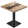 MBM | Bistro Tisch | 70 x 70 x 74,5 cm | Melamin | Eiche / Schwarz