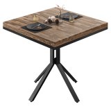 ME Bistro Bord | 70x70xH72cm | Valnöt / Svart