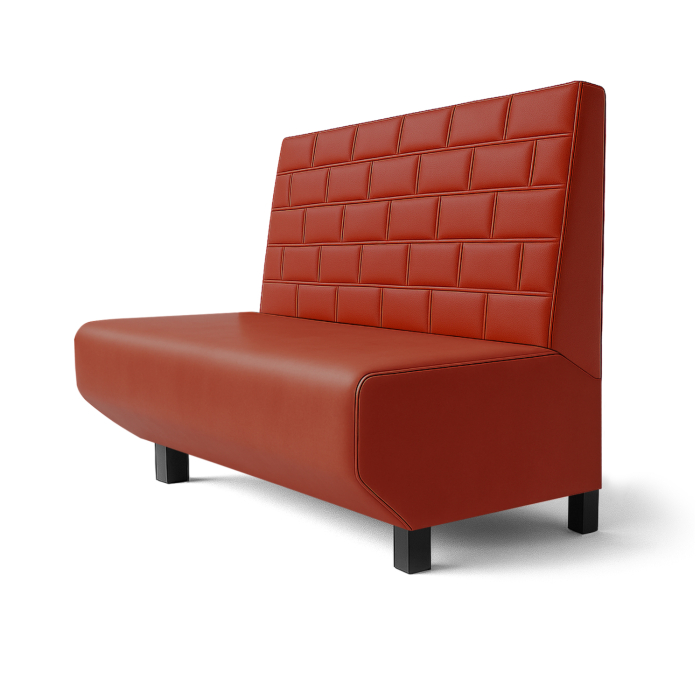 Wagner F | Gastrobank | B:H 160 x 90 cm | Rot | Stein | Leder